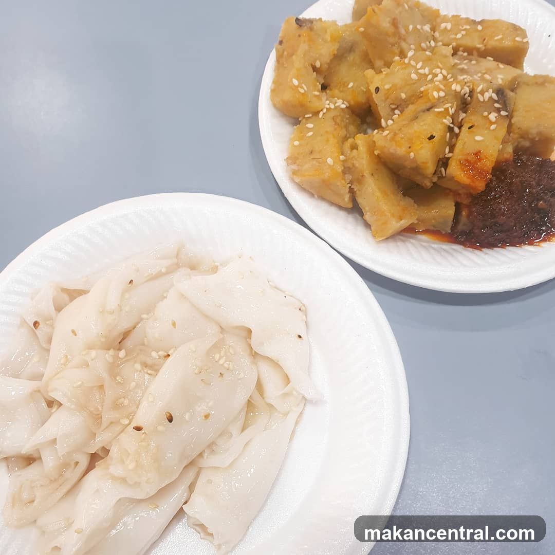 Two plates of food
