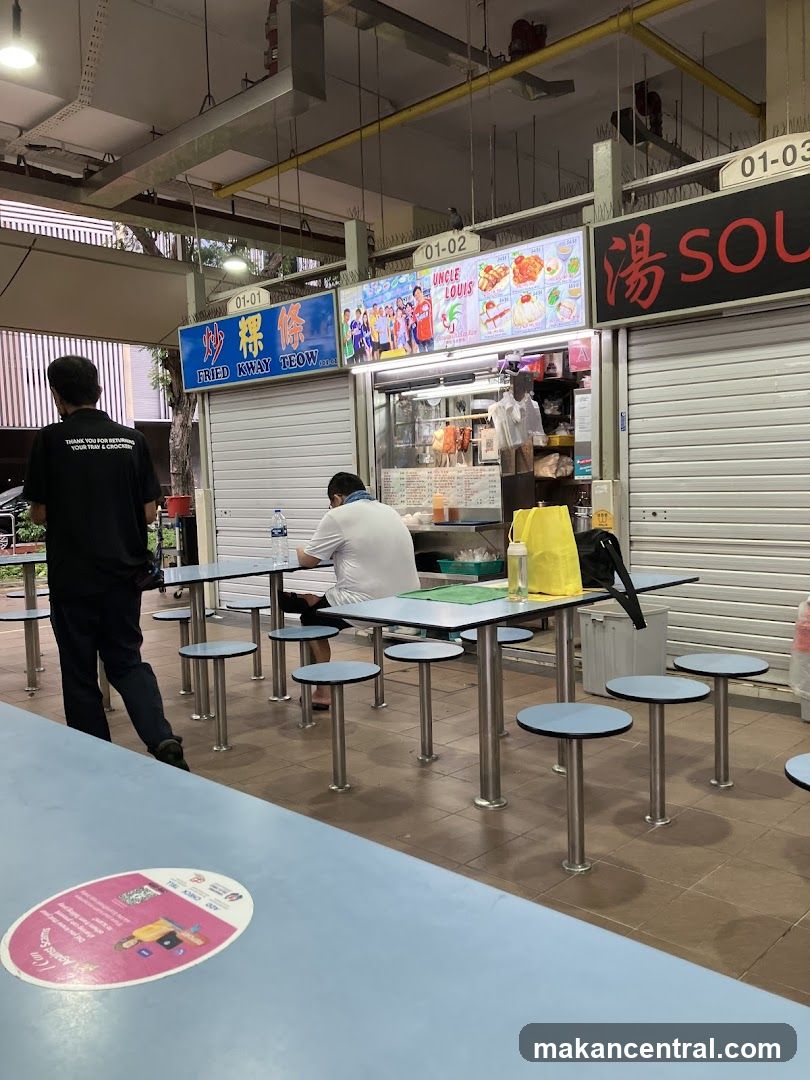 Food stalls in a hawker center