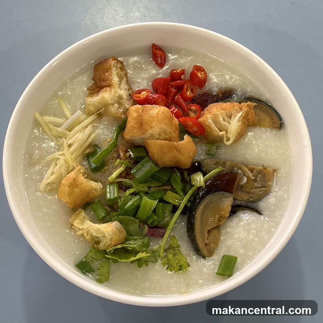 Congee with toppings