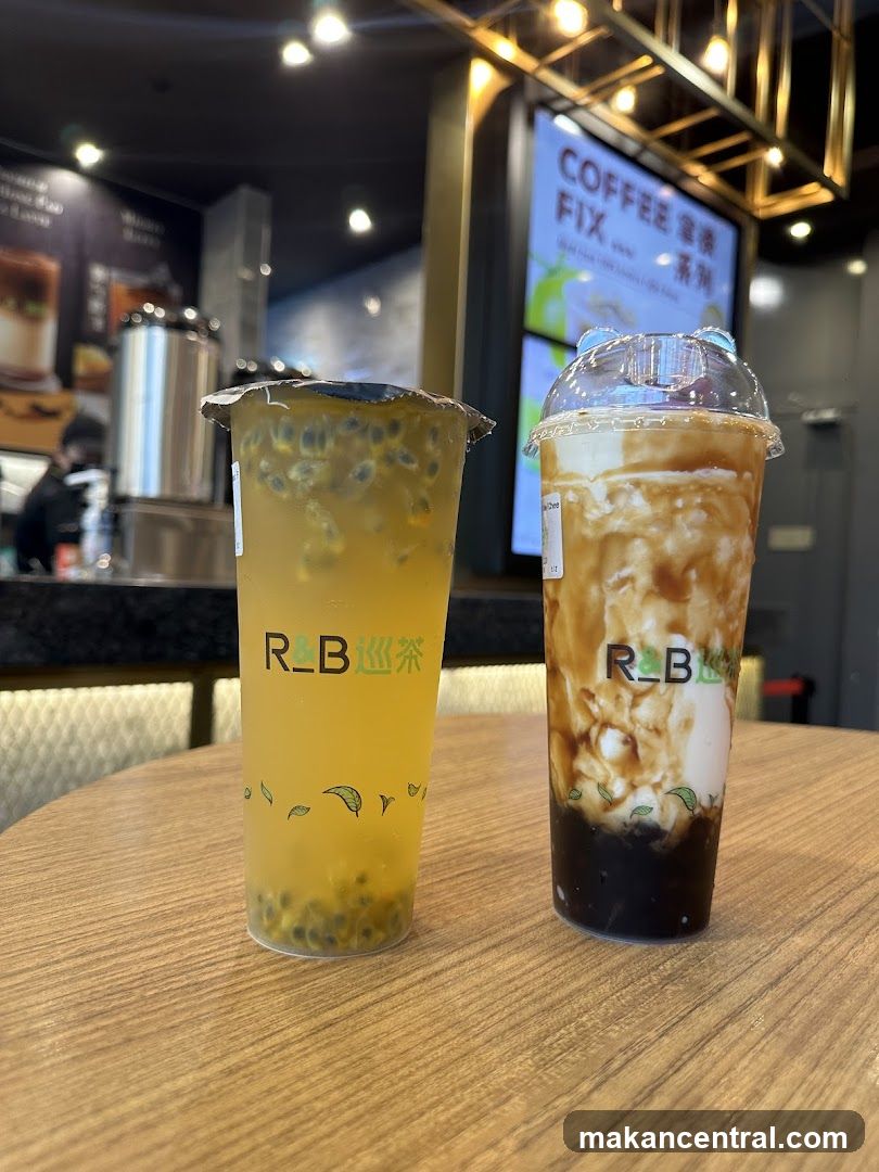 Two Bubble Teas on a Table
