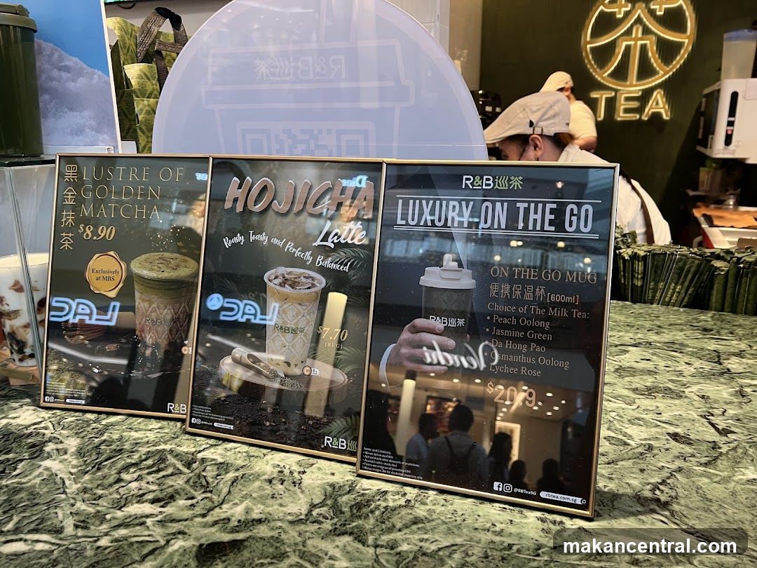R&B Tea Menu Displays