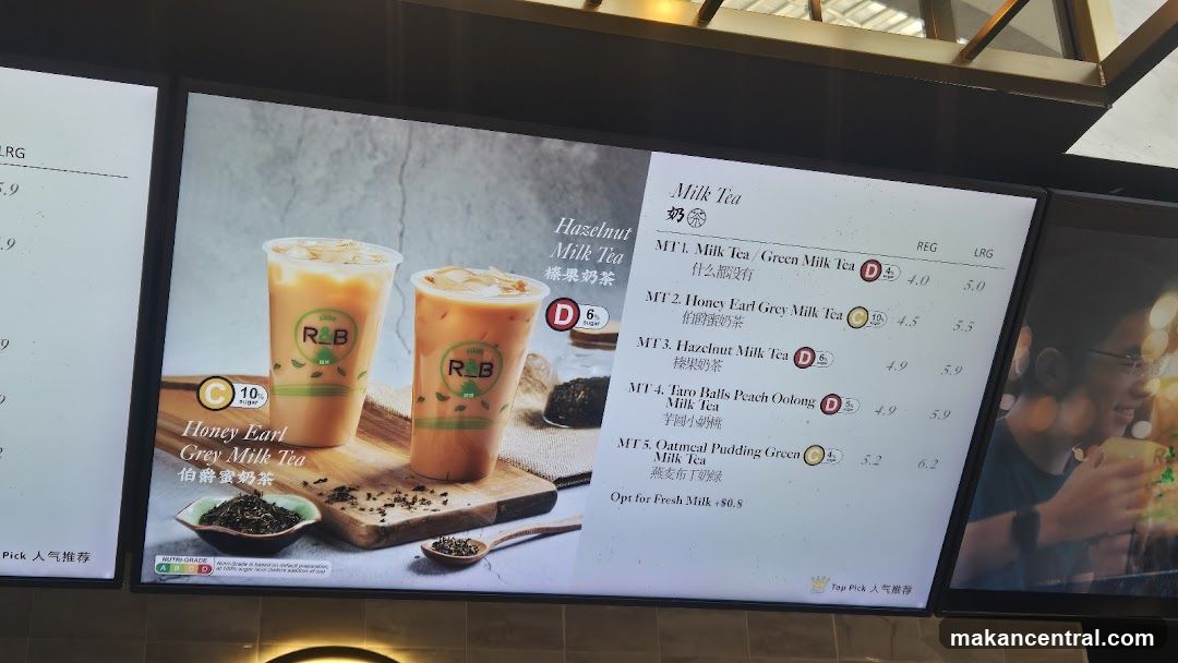 Milk Tea Menu