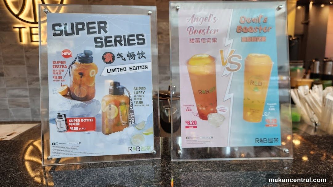 R&B Tea Menu Displays