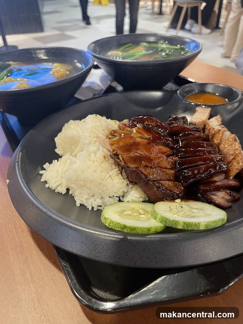 Roasted Meats with Rice and Soup