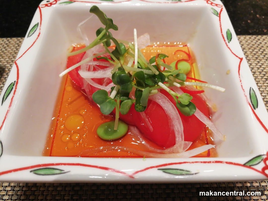 Appetizer with Tomatoes and Sprouts