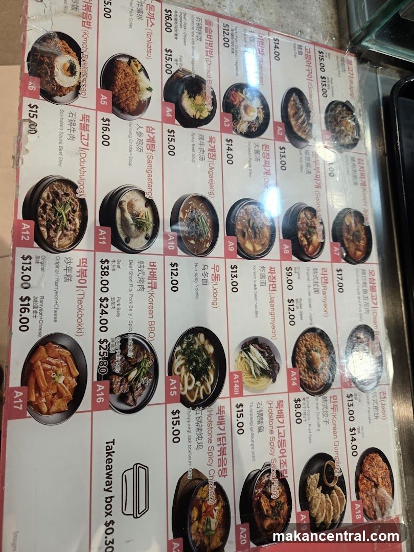 Korean Menu