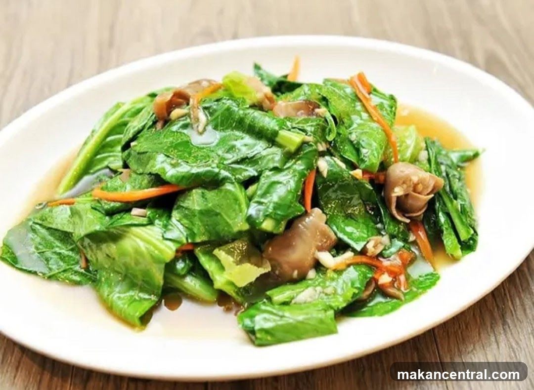 Stir-fried Greens with Mushrooms