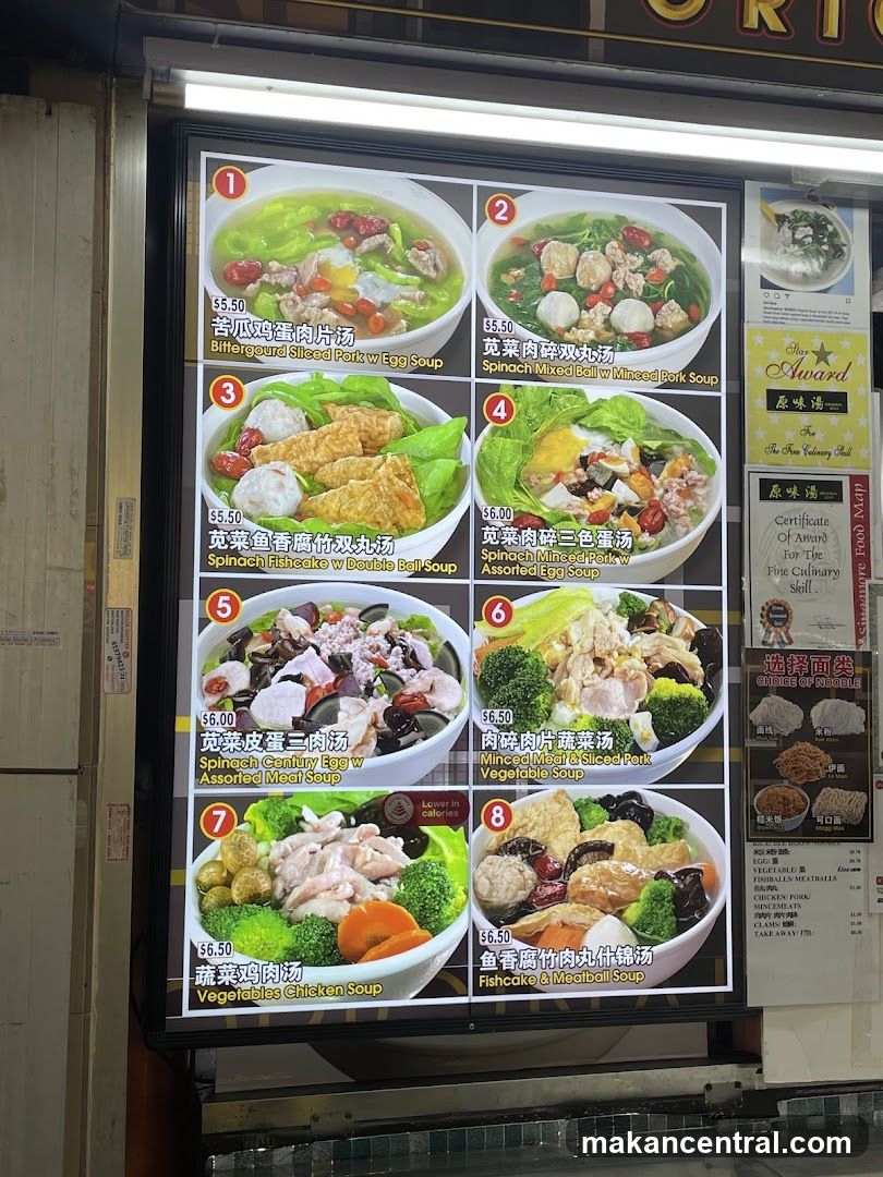 Original Soup Menu
