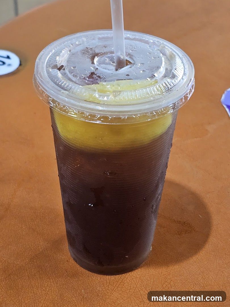 Iced Coffee with Orange Slice