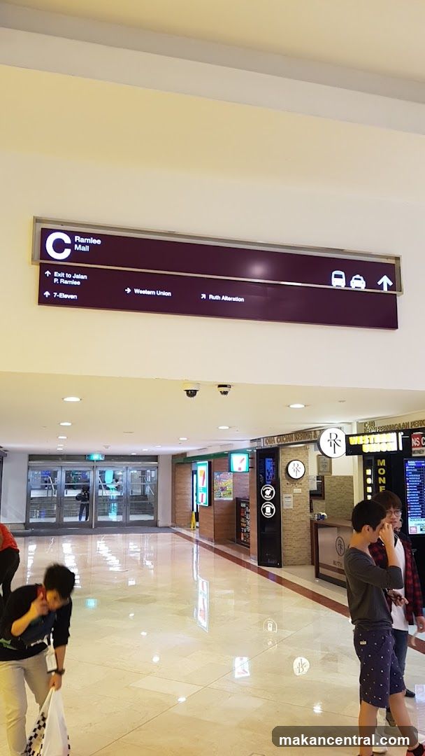 Mall Interior with Signage
