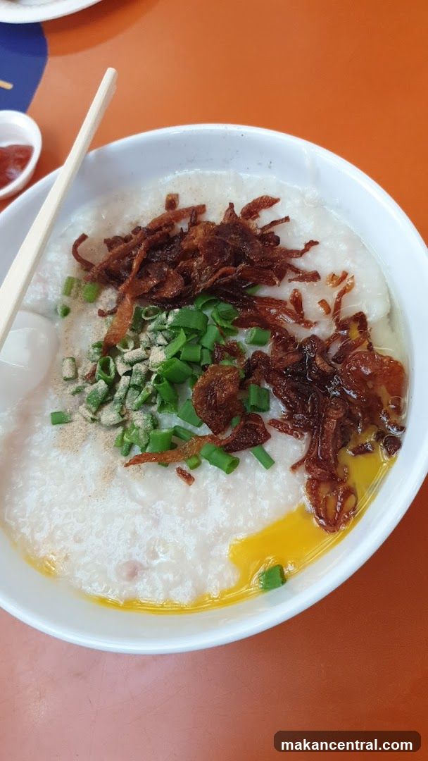 Congee with toppings
