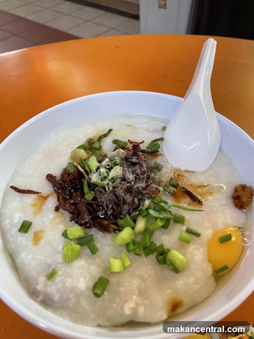 Congee with toppings