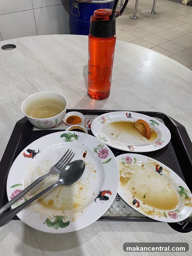 Dirty Plates and Water Bottle