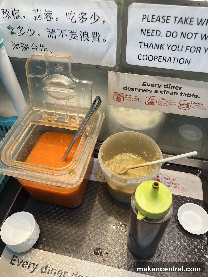 Condiments and Cleaning Instructions