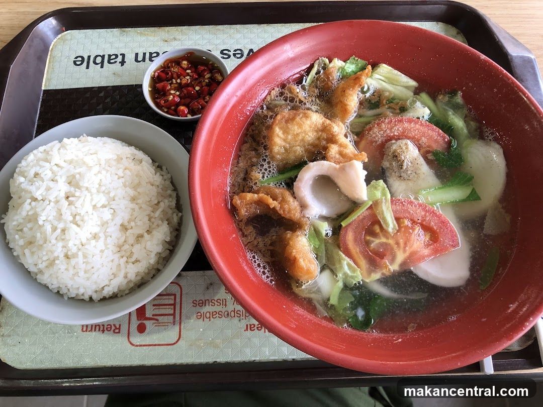 Fish soup with rice and chili