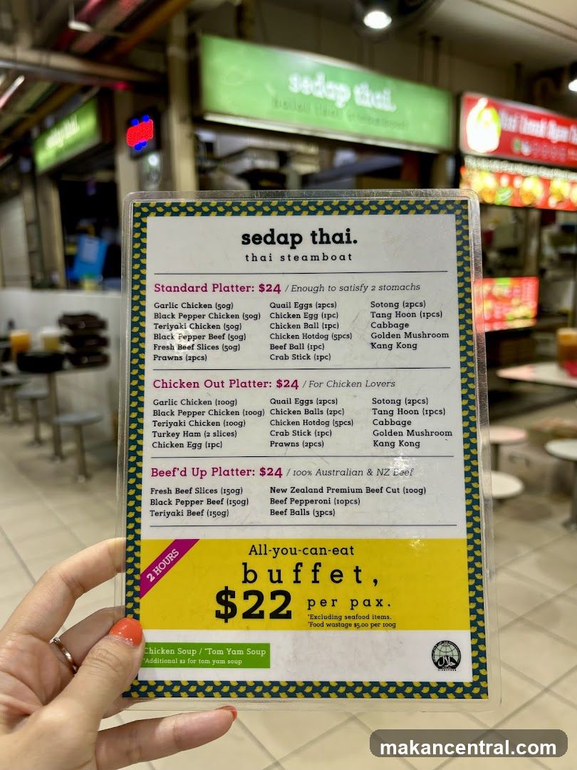 Sedap Thai Thai Steamboat Menu