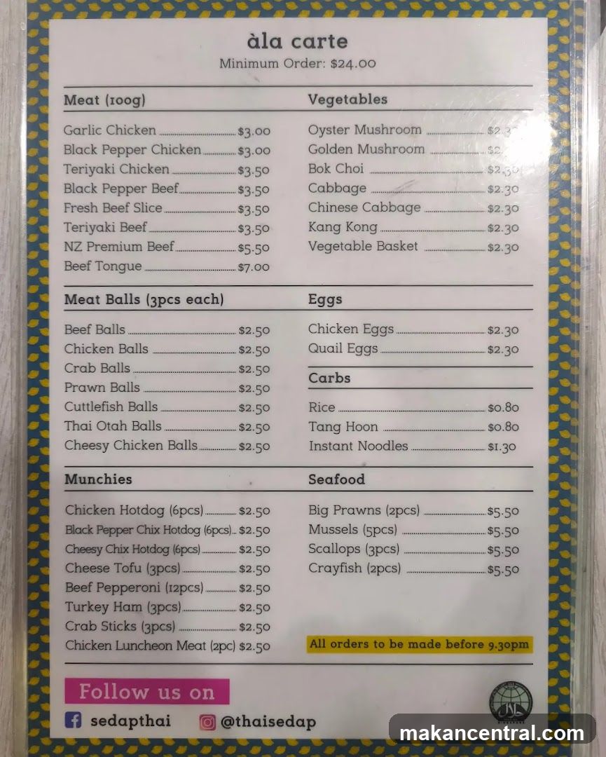 à la carte