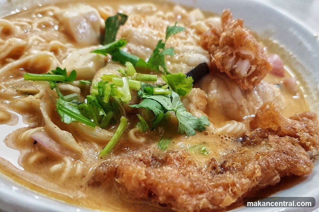 Noodle Soup with Fried Fish