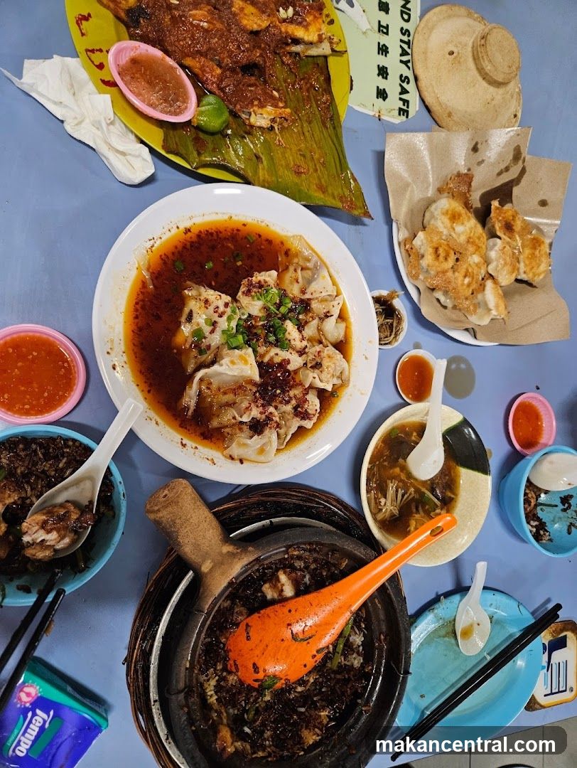 Table with various dishes
