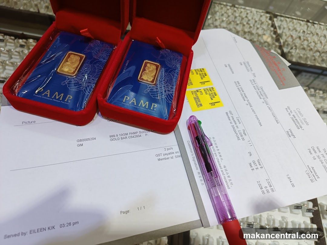 Gold Bars and Receipt
