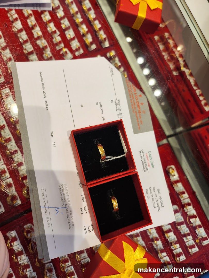 Gold Rings and Invoice