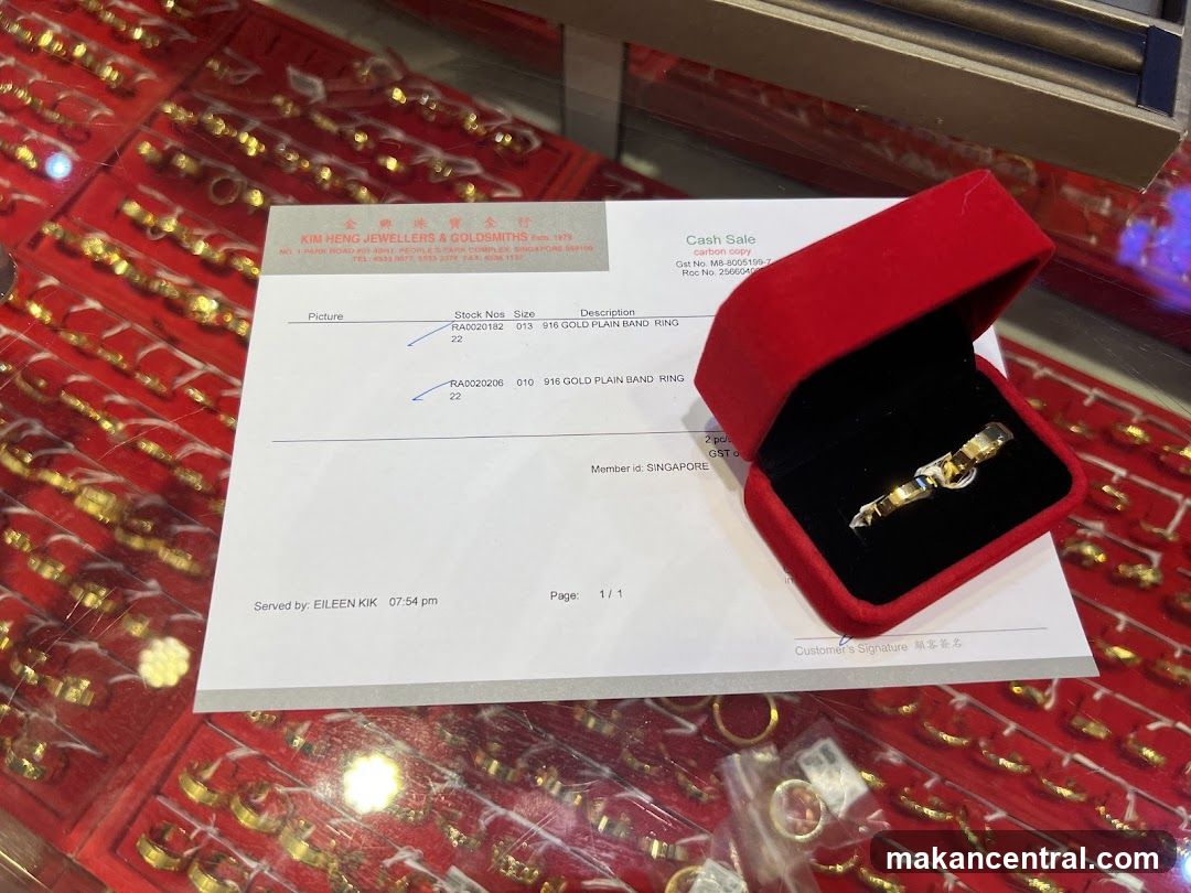 Jewelry Receipt with Rings