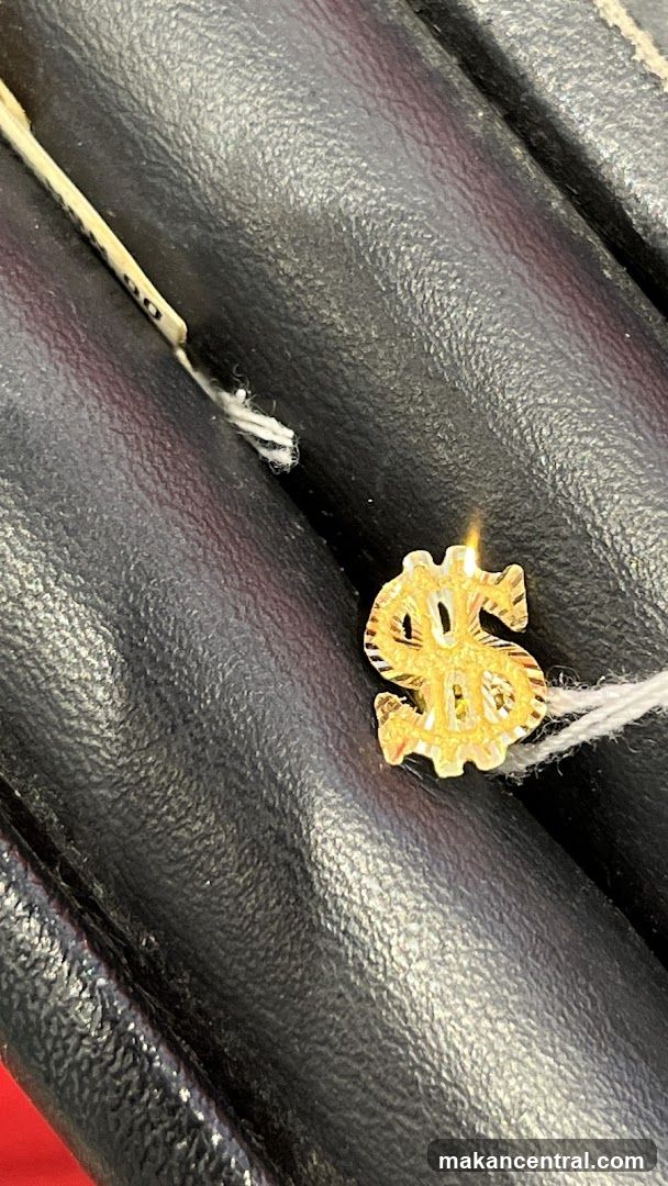 Gold Dollar Sign Charm