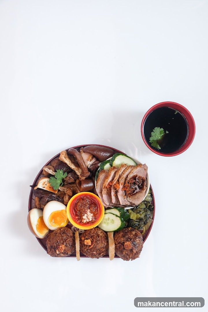 Braised Meat Platter with Rice Balls and Soup