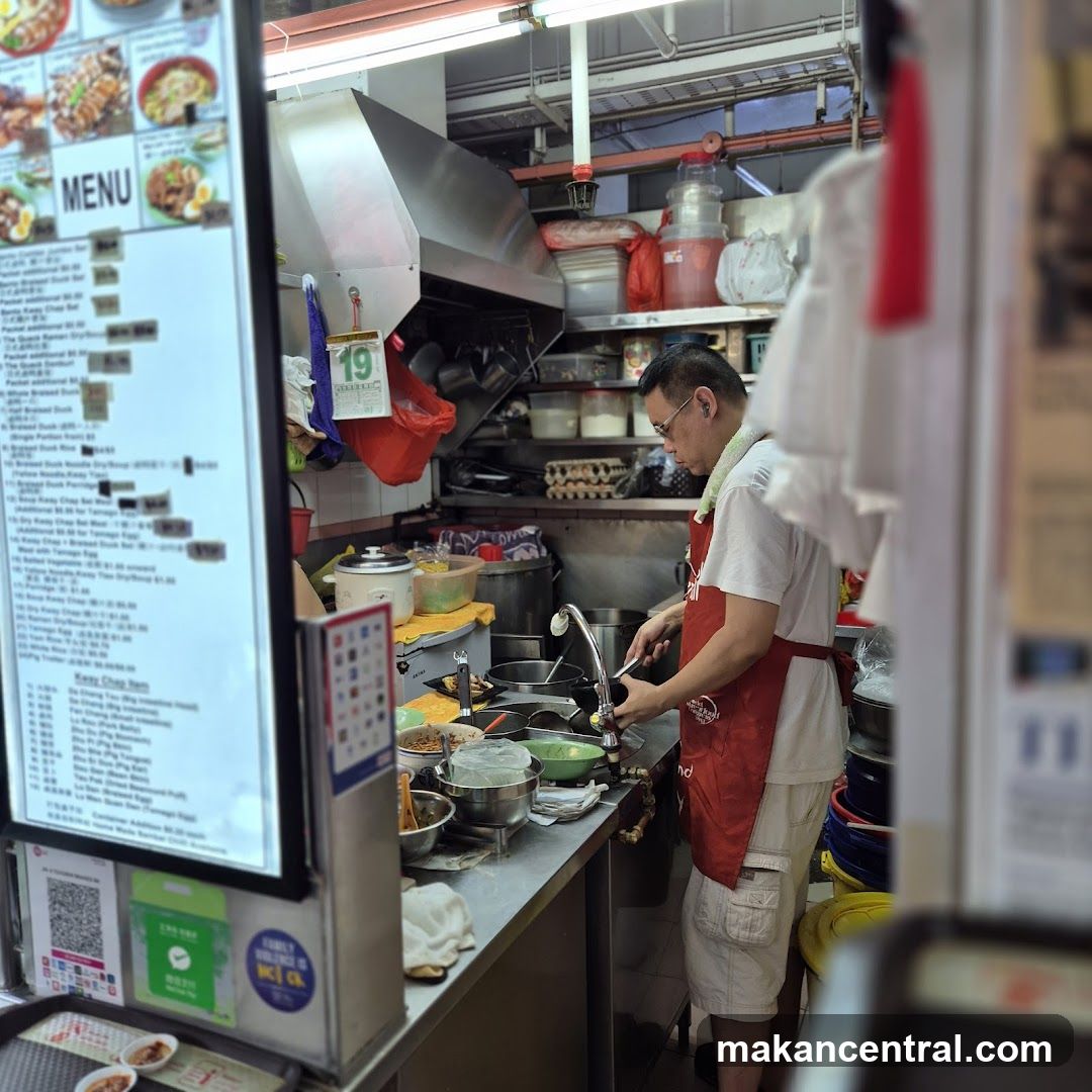 Cook preparing food in a kitchen