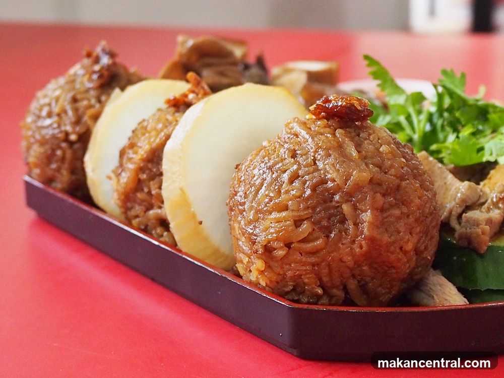 Savory Rice Balls with Sliced Turnips