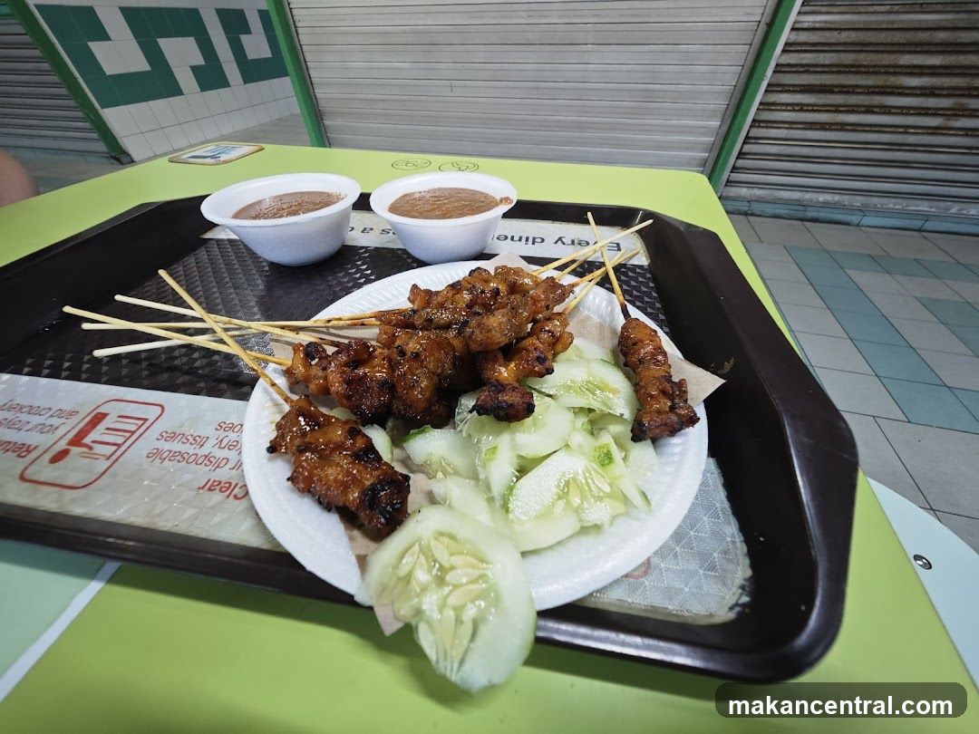 Satay with Peanut Sauce and Cucumbers