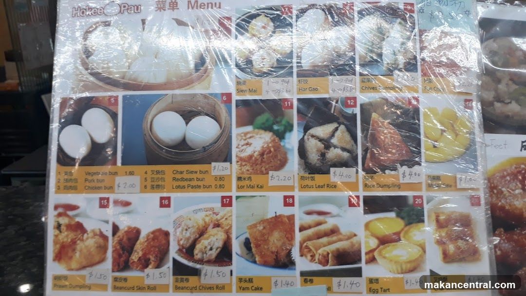 Hokee Pau Menu