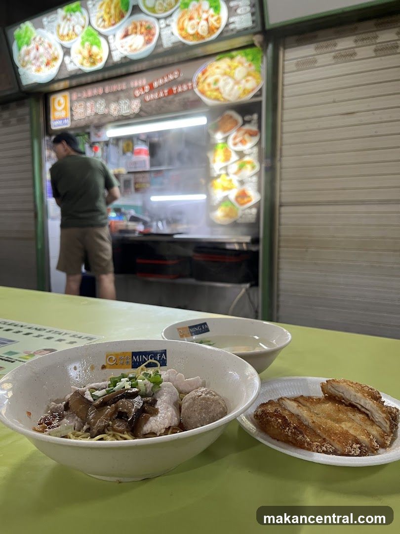 Noodles and Fried Chicken