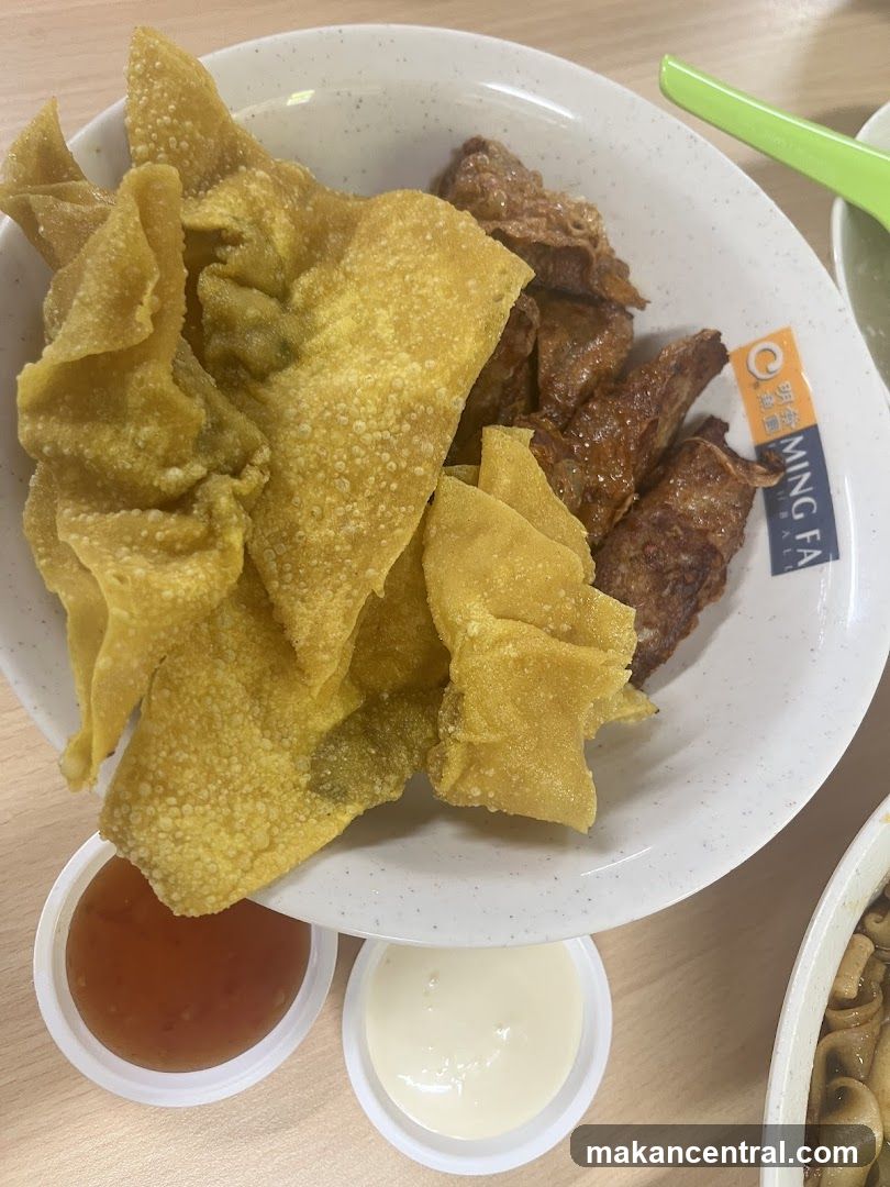 Fried Wontons and Tofu Skin Rolls