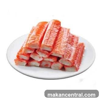 Crab sticks on a plate