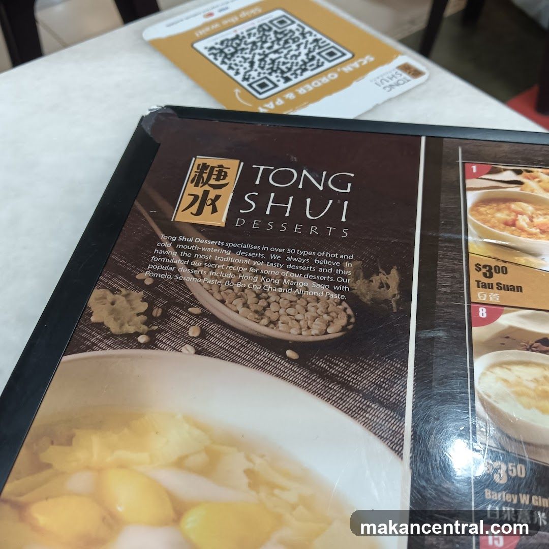 Tong Shui Desserts Menu