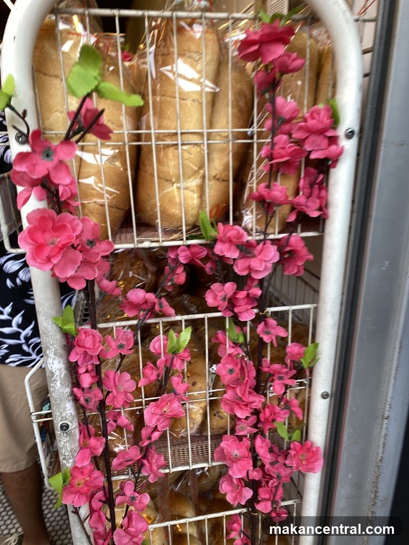 Bread Display with Flowers