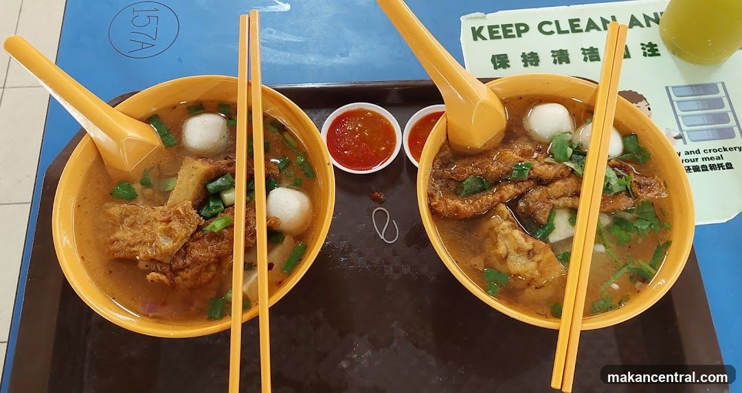 Two bowls of noodle soup