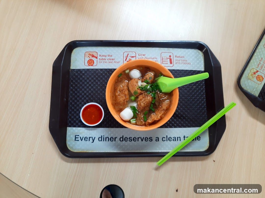 Bowl of Noodles with Chili Sauce