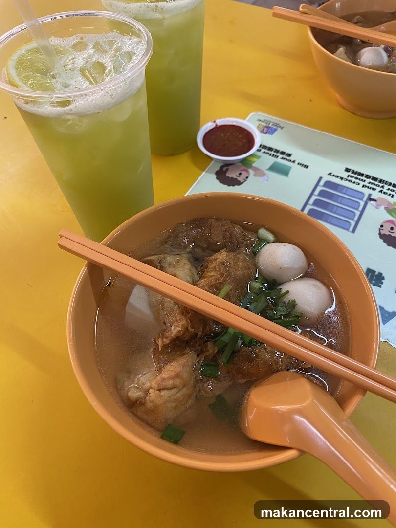 Noodle Soup and Drinks