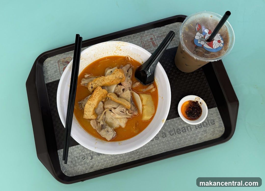 Curry Noodles and Iced Coffee
