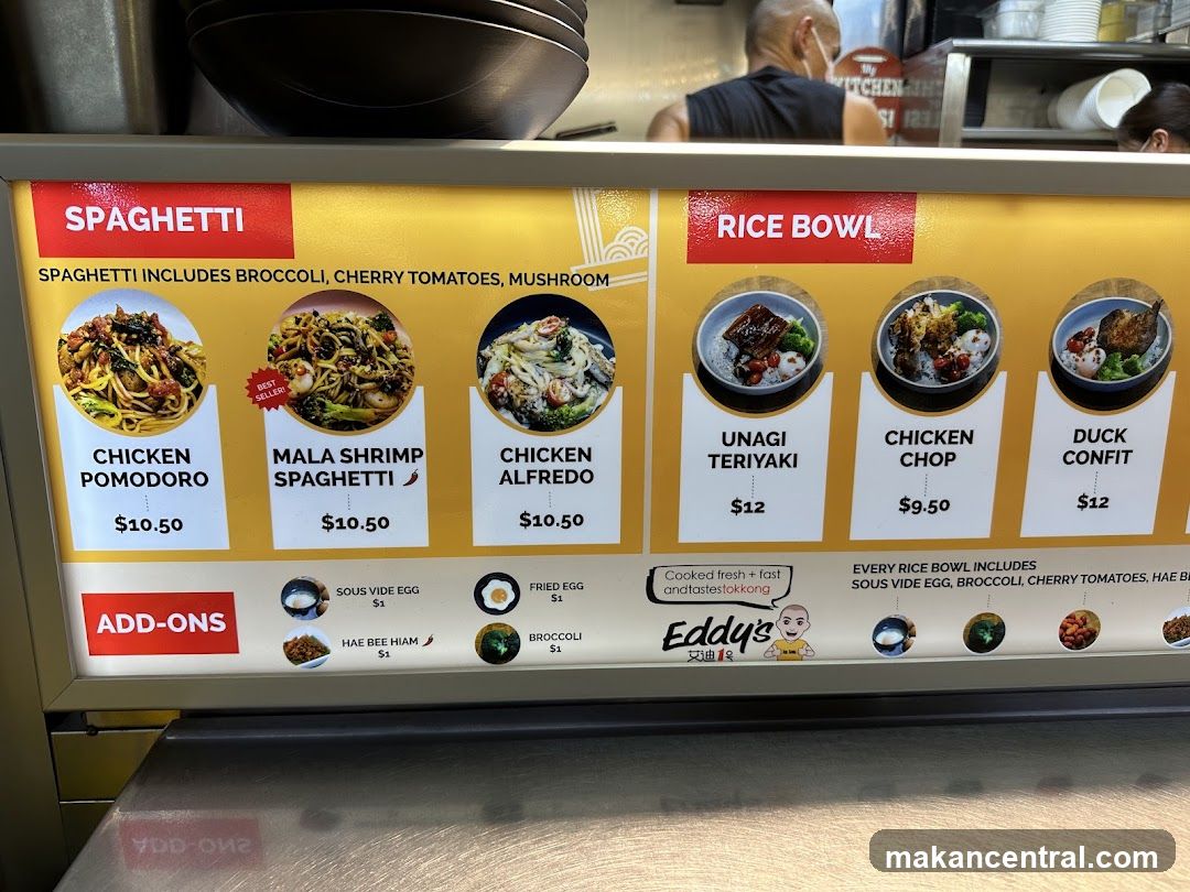 Spaghetti and Rice Bowl Menu