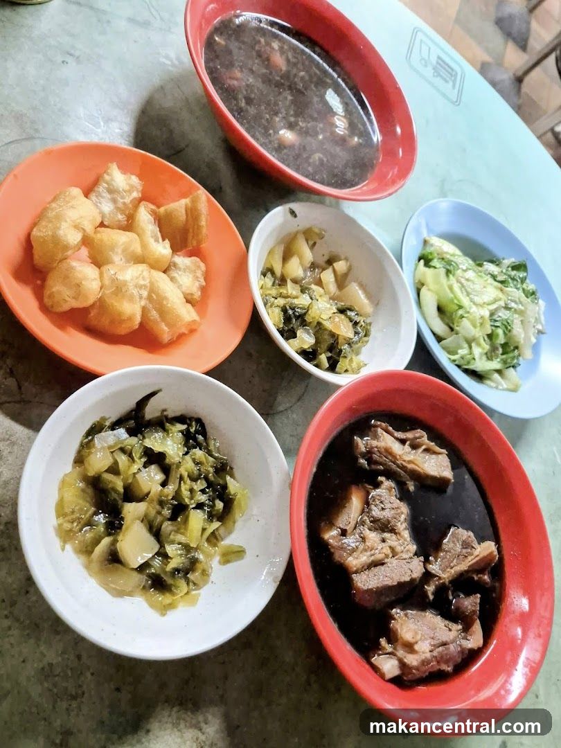 Table with various dishes
