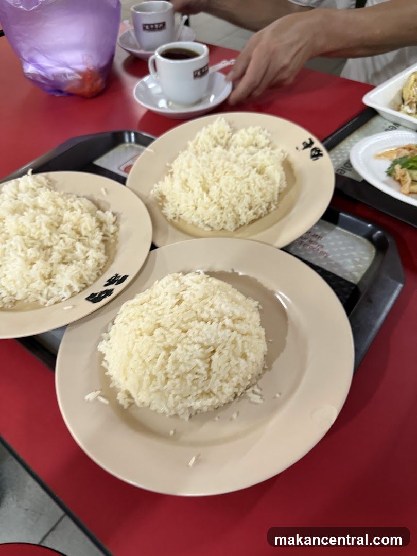 Plates of Rice and Coffee