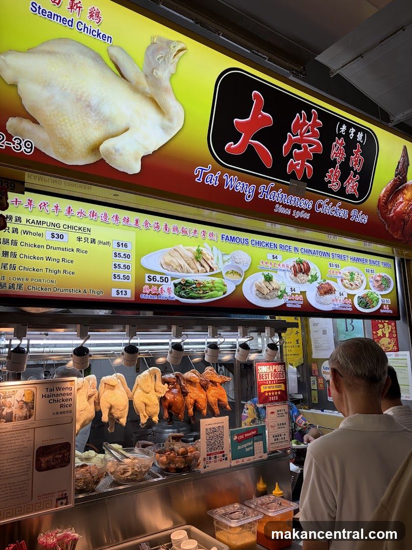 Tai Weng Hainanese Chicken Rice Stall