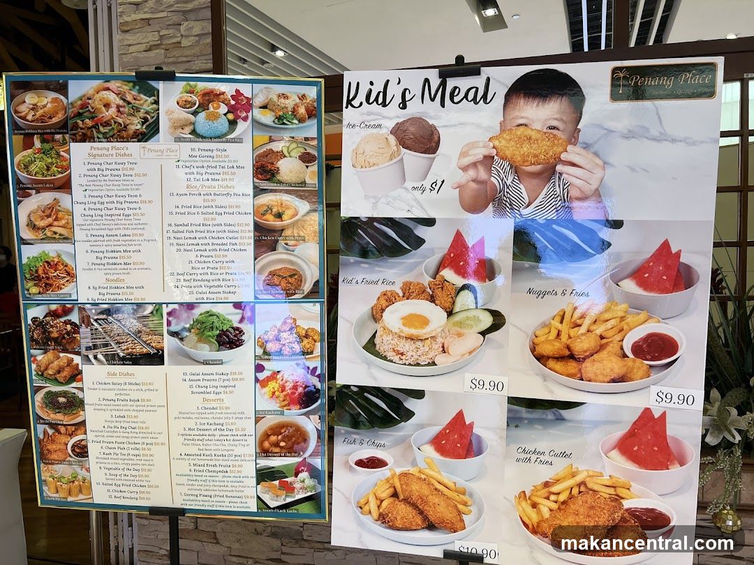 Penang Place Menu and Kid's Meal Promotion