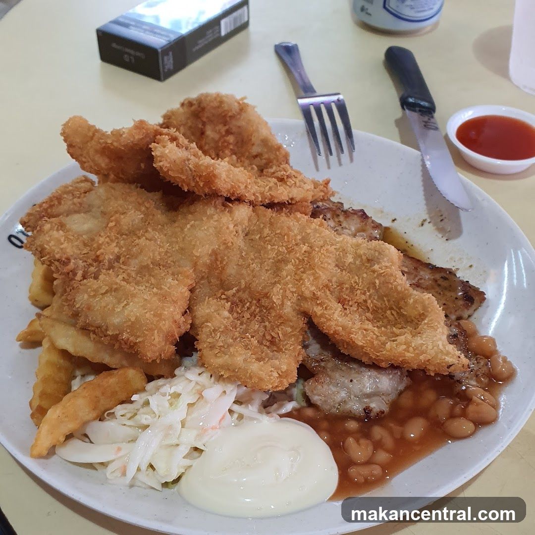 Fried Fish and Pork Chop Platter