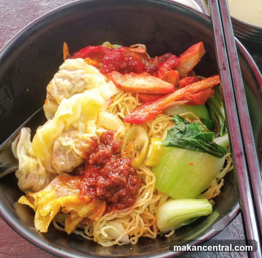 Noodle Dish with Char Siu and Wontons
