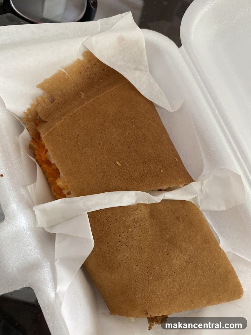 Savory Crepe in Takeout Container
