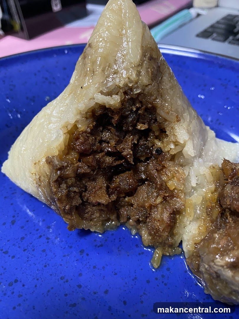 Zongzi on a Blue Plate